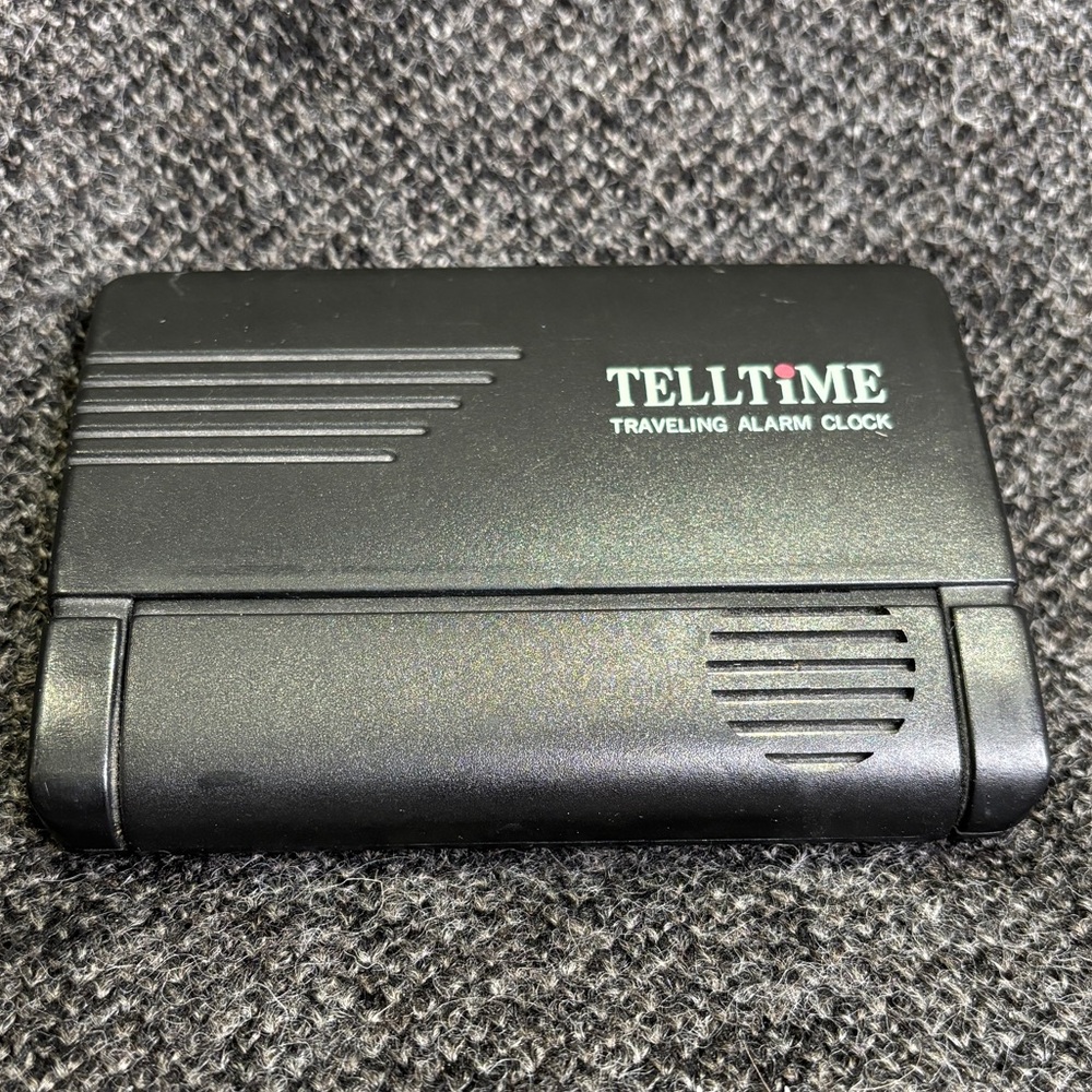 Telltime Talking Digital Snooze Folding Travel Alarm Clock - Tested, Working
